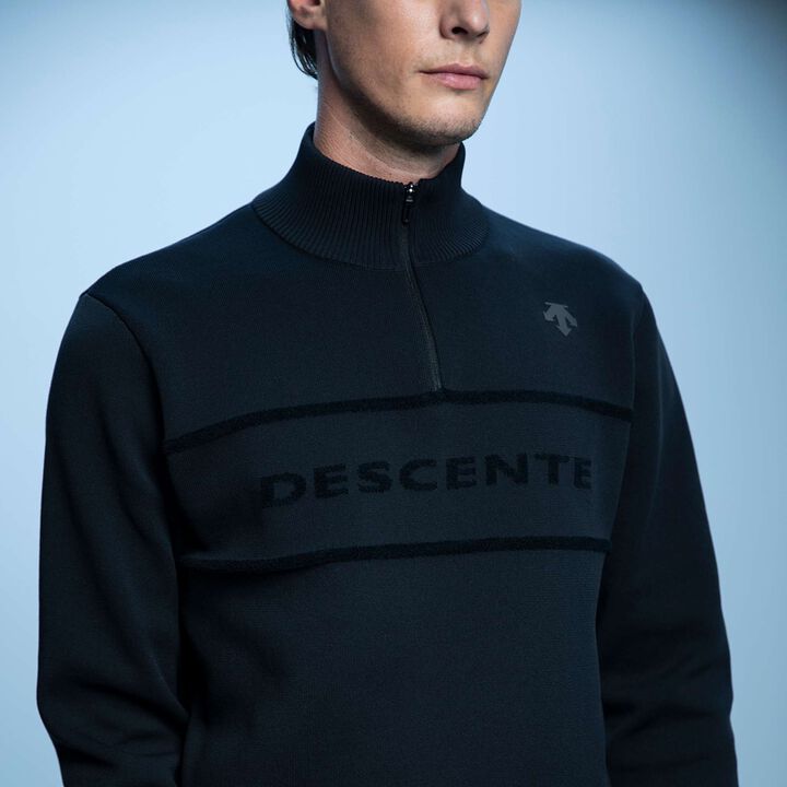HALF ZIP SWEATER,BK00, medium image number 3