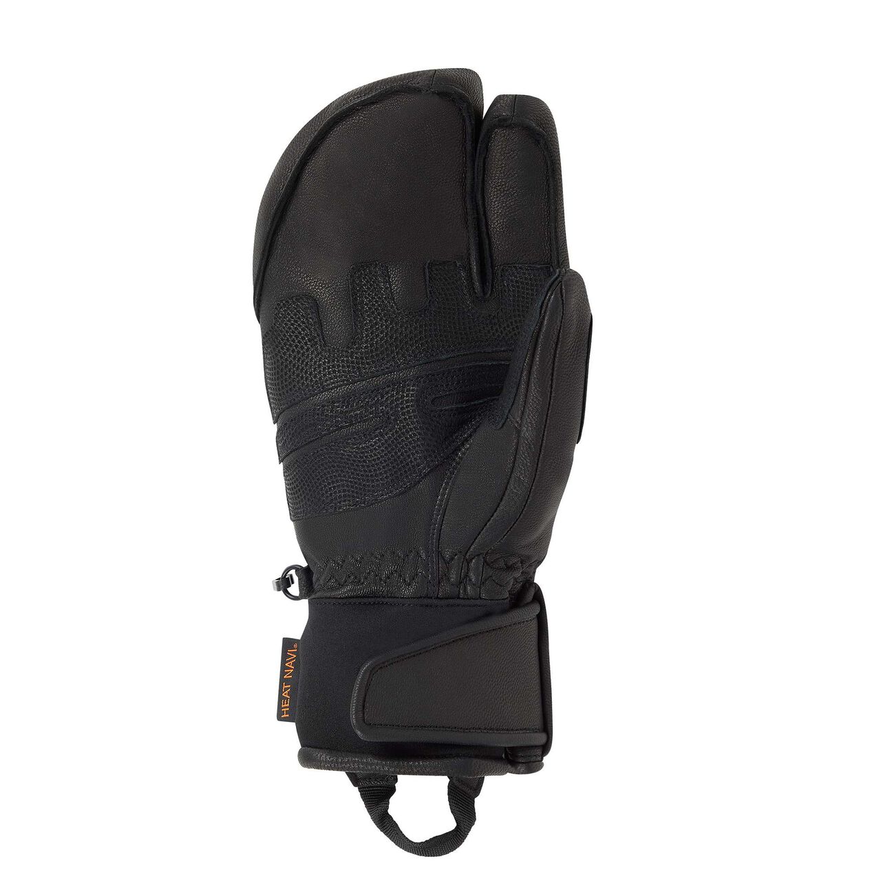 3 FINGER LEATHER GLOVE,BK00, large image number 1