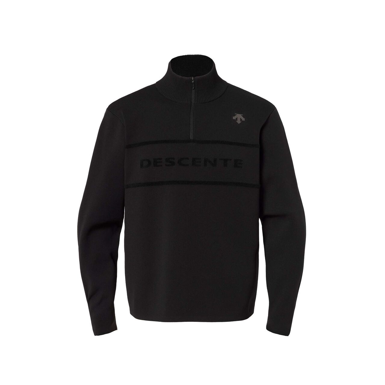 HALF ZIP SWEATER,BK00, large image number 0