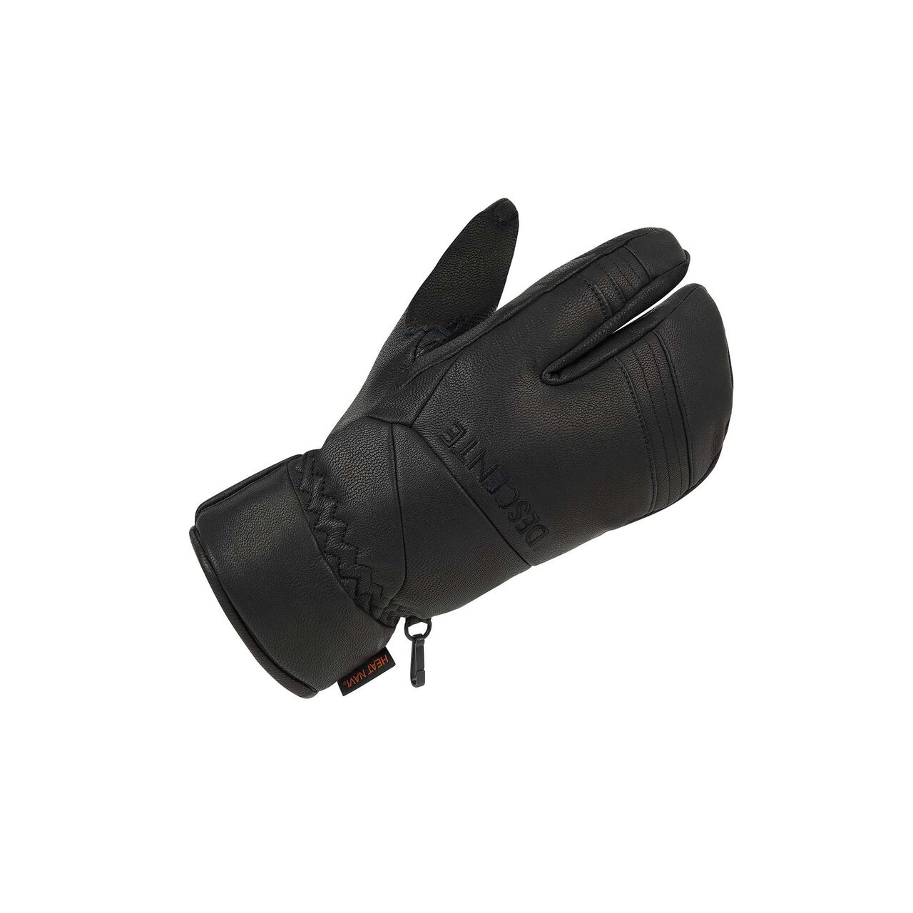 3 FINGER LEATHER GLOVE,BK00, large image number 0